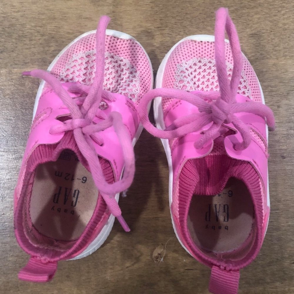 Baby Gap Mesh Knit Athletic Sneakers / Neon Pink